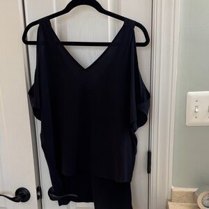 Dark navy RL Black Label Cold Shoulder Sample Top